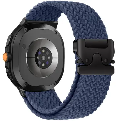 Elastična pletena najlonska narukvica s kopčom na padobran, 40/44mm, kompatibilna sa Samsung Galaxy Watch 8 Classic Plava