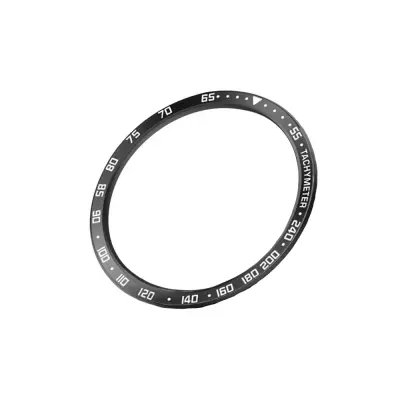 Prstenasta maska od nehrđajućeg čelika kompatibilna sa Samsung Galaxy Watch8 44mm - stilski zaštitna Bijela+Crna