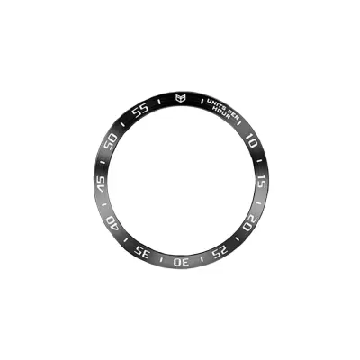 Prsten okvira od nehrđajućeg čelika kompatibilan sa Samsung Galaxy Watch8 44mm - Stilizirajte i zaštitite svoj pametni sat Bijela+Crna