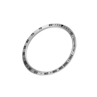 Prsten okvira od nehrđajućeg čelika kompatibilan sa Samsung Galaxy Watch8 Classic 46mm - Stilizirajte svoj pametni sat Crna+Srebrna