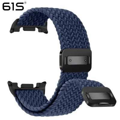 46mm magnetska kopča elastična pletena najlonska narukvica kompatibilna sa Samsung Galaxy Watch 8 Classic Plava