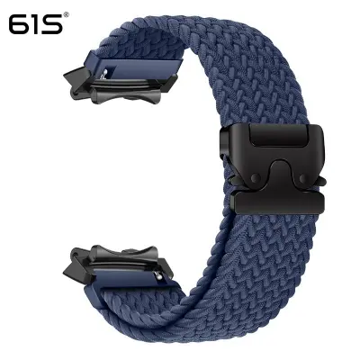 Pletena elastična najlonska narukvica s kopčom za padobran kompatibilna s Amazfit T-Rex 3 Plava