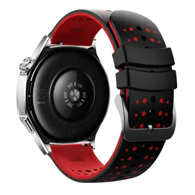 22mm Silikonska narukvica za sat kompatibilna sa Suunto 9 Peak, Huawei, Xiaomi, Redmi i Samsung - Dvobojni dizajn zvjezdanog neba Crna+Crvena