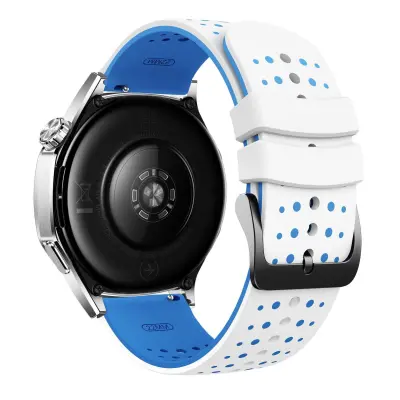 22mm Silikonska narukvica za sat kompatibilna sa Suunto 9 Peak, Huawei, Xiaomi, Redmi i Samsung - Dvobojni dizajn zvjezdanog neba Bijela+Plava