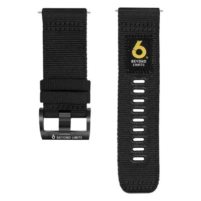 Najlonska zamjenska narukvica kompatibilna s Huawei Watch GT6/GT4/GT5 Pro/GT3/GT2 - Prozračna tkana narukvica Crna