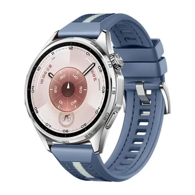 GT6 46mm Woven Silicone Watch Strap - Kompatibilno s Huawei Watch serijom Plava