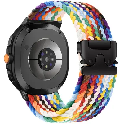 Elastična pletena najlonska narukvica s kopčom na padobran, 40/44mm, kompatibilna sa Samsung Galaxy Watch 8 Classic Kamuflaža