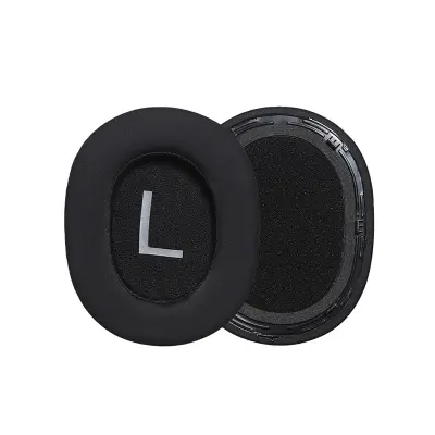 Crni jastučići za uši od ledenog svilenog materijala, zamjenski za QCY H4 Bluetooth slušalice - 2 kom. Crna