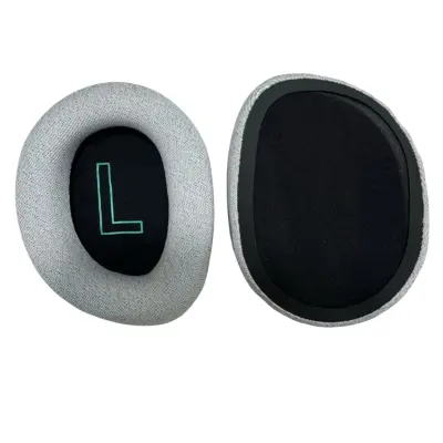 Zamjenski jastučići za uši od tkanine kompatibilni s Logitech G G522 - 2 komada siva+bijela