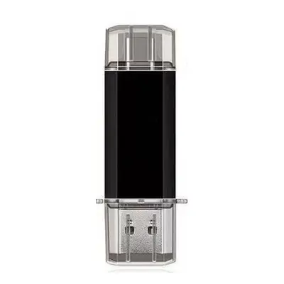 Kratki 2-u-1 USB pogon velike brzine USB 3.0 i Type-C dvostruko sučelje Crna