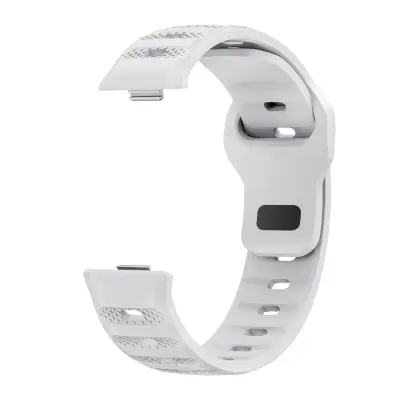 Silikonska narukvica kompatibilna s Huawei Fit 4 / Fit 3 - Sportska narukvica s točkastim uzorkom Bijela
