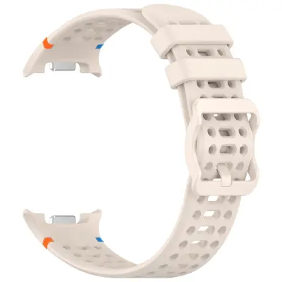 Prozračna silikonska sportska narukvica kompatibilna sa Samsung Galaxy Watch 8 & 8 Classic Bež