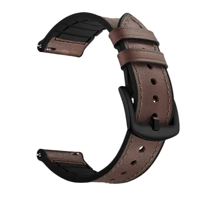 Kompatibilni Samsung Watch4 Huawei GT4 poslovni remen od silikonske kože Smeđa