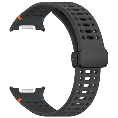 Magnetska kopča Prozračna silikonska narukvica za kompatibilni Samsung Watch 8/8 Classic Siva