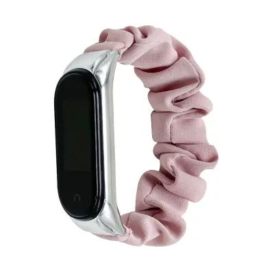 Elastična Scrunchie Narukvica Kompatibilna sa Xiaomi Mi Band 8 Ružičasta