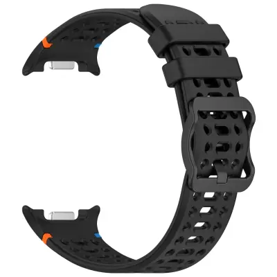 Prozračna silikonska sportska narukvica kompatibilna sa Samsung Galaxy Watch 8 & 8 Classic Crna