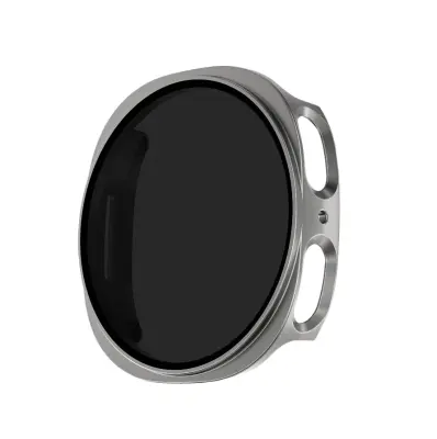 44mm zaštita zaslona za privatnost kompatibilna sa Samsung Watch8, zaštitni PC poklopac otporan na udarce u tamno sivoj boji Siva