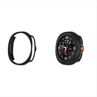 PC zaštitno kućište za kompatibilni Samsung Watch 8 - protiv ogrebotina i otporno na udarce Crna