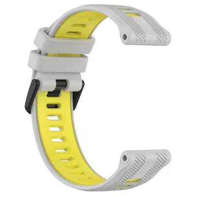 Sivi Žuti Silikonski Remen za Sat za Garmin Forerunner 965 Siva Žuta