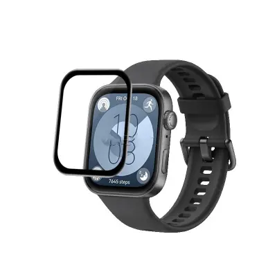 Zaštitnik zaslona za sat kompatibilan s Huawei Watch Fit 4, 3D zakrivljena meka folija, 2 komada Proziran