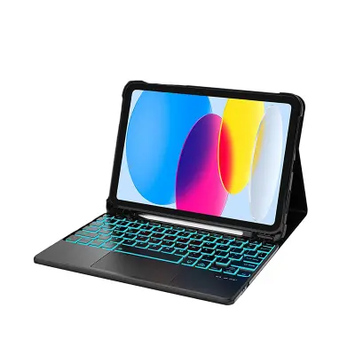 iPad Pro 11 inch futrola s tipkovnicom i dodirnom pločicom i pozadinskim osvjetljenjem Crna