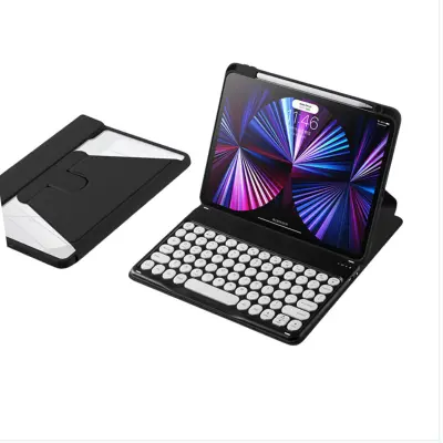 Kompatibilna iPad Pro 11-inčna (2022/2021/2020/2018) futrola s tipkovnicom koja se rotira za 360° Crna
