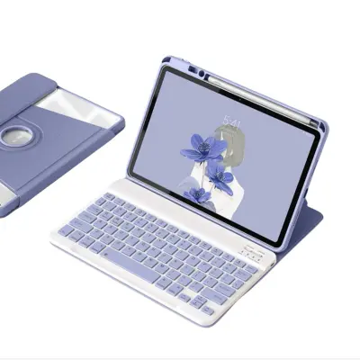 Kompatibilna Huawei Matepad 11.5S/C7 11.5 360° rotirajuća Bluetooth futrola s tipkovnicom lavanda ljubičasta