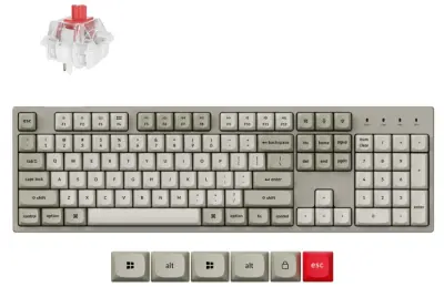 Tipkovnica Keychron C2 Pro 8K QMK, C2PX-M1, Siva