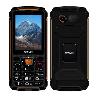 EVOLVEO StrongPhone SGP-Z6 telefon s tipkama - crna i narančasta
