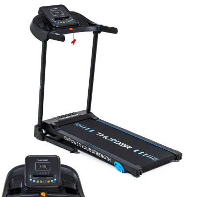 Električna traka za trčanje THUNDER® G8000 – 12,8 km/h, 2 KS, 3 razine nagiba 15%, Bluetooth, 5" LCD, nosivost 110 kg