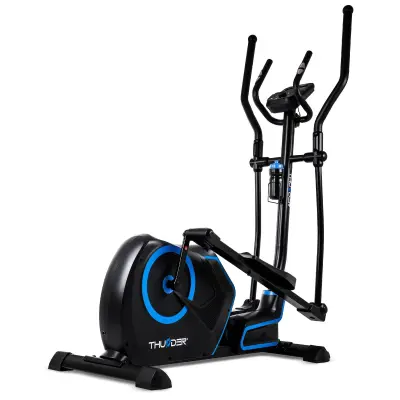 THUNDER® ZEPHYR Eliptični trenažer – elektromagnetski otpor s 32 razine, nosivost 150 kg, stepenica od 40 cm, zamašnjak od 10 kg, Bluetooth