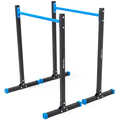 Ručke za vježbanje – stabilne i podesive paralete, dvostupanjsko podešavanje visine, nosivost 140 kg, THUNDER® DIPSY