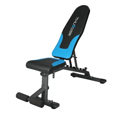 Podesiva klupa za vježbanje – 6 položaja, sklopiva, blokada nogu, 142 × 58 × 124 cm, QUICK THUNDER®