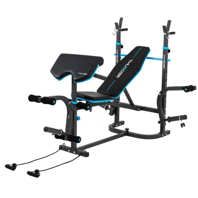 Klupa za trening – 7 položaja, stalci za utege, leg press, 172 × 132 × 115 cm VIGOR-B THUNDER®