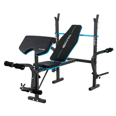 Klupa za trening – 6 pozicija, stalci za utege, leg press, 172 × 132 × 115 cm THUNDER® VIGOR-A