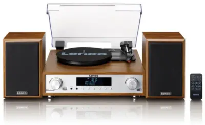 Gramofon LENCO MC-160WD, sa HiFi Stereo sustavom 2x10W, DAB, DAB+, FM radio, Bluetooth 5.0, RCA izlaz, AUX ulaz, 33,45 i 75 RPM, d