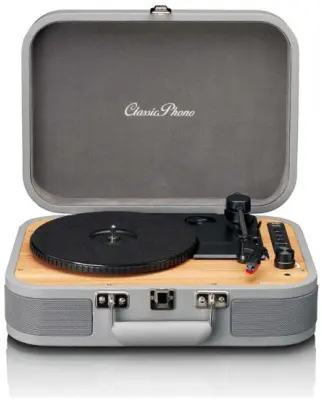 Gramofon LENCO TT-116GY, sa zvučnicima, Bluetooth 5, RCA izlaz, AUX ulaz, USB B PC kodiranje, 33,45 i 75 RPM