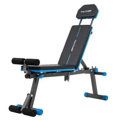 Podesiva klupa za vježbanje - sklopiva, 125 × 34 × 158 cm, nosivost 150 kg THUNDER® WOXIC
