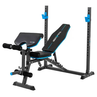 Podesiva klupa – 185 × 107 × 133 cm, 3× sjedalo, 5× naslon, nosivost 240 kg THUNDER® CROUL