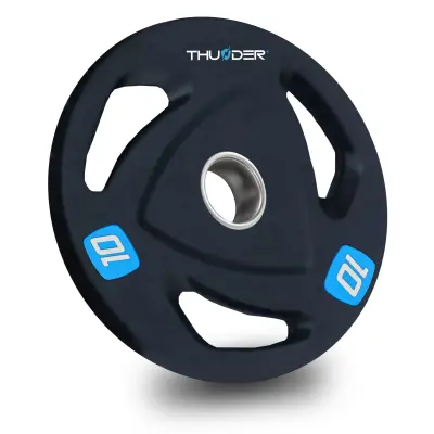 Težina diska od lijevanog željeza 10 kg, otvor 51 mm, ergonomske THUNDER® ručke