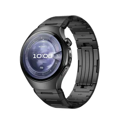 Remen od nehrđajućeg čelika kompatibilan s Huawei Watch 5 - zamjenski remen od 22 mm Crna