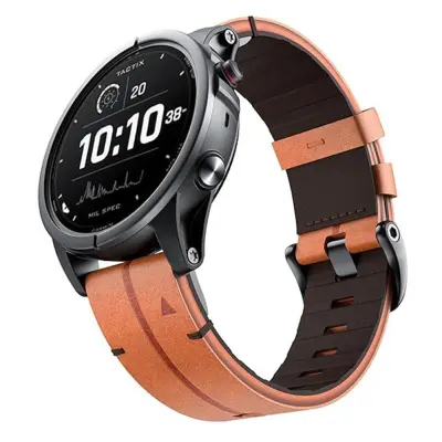 26mm kožni remen za sat s brzim otpuštanjem kompatibilan s Garmin Fenix 8 (51mm)/7X/6X/5X Smeđa