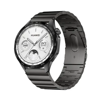 22mm narukvica za sat od nehrđajućeg čelika kompatibilna s Huawei Watch 4 Pro, GT4 serijom - brzo otpuštanje Siva