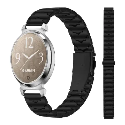 Garmin Lily 2 Kompatibilna narukvica za sat od nehrđajućeg čelika s dizajnom šišmiša 12 mm - Premium zamjenska narukvica Crna