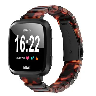 Narukvica od smole kompatibilna s Fitbit Versa/Versa Lite/Versa 2 - Bijela, Vodootporna Crna