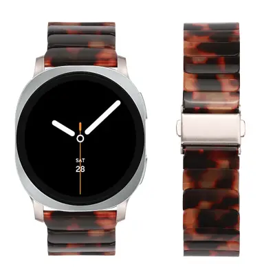 Remen za sat od smole kompatibilan sa Samsung Watch 8/8 Classic - Elegantni zamjenski remen Smeđa+Crna