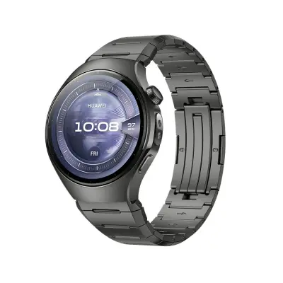 Remen od nehrđajućeg čelika kompatibilan s Huawei Watch 5 - zamjenski remen od 22 mm Tamno siva