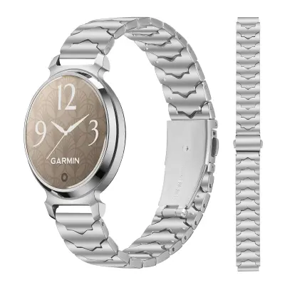 Garmin Lily 2 Kompatibilna narukvica za sat od nehrđajućeg čelika s dizajnom šišmiša 12 mm - Premium zamjenska narukvica Srebrna
