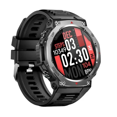 Višenamjenski pametni sat s AMOLED zaslonom, praćenjem kondicije i Bluetooth pozivima Crna