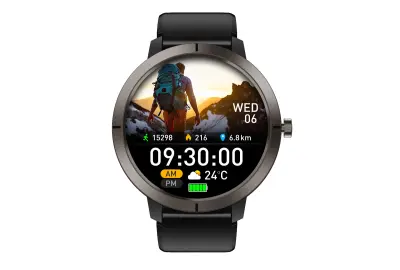 GPS pametni sat s višestrukim satelitskim pozicioniranjem, AMOLED zaslonom i Bluetooth pozivima Crna